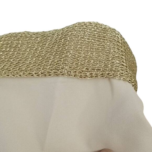 NWT  White Sheer Blouse with beautiful bell sleeve - Picture 5 of 7